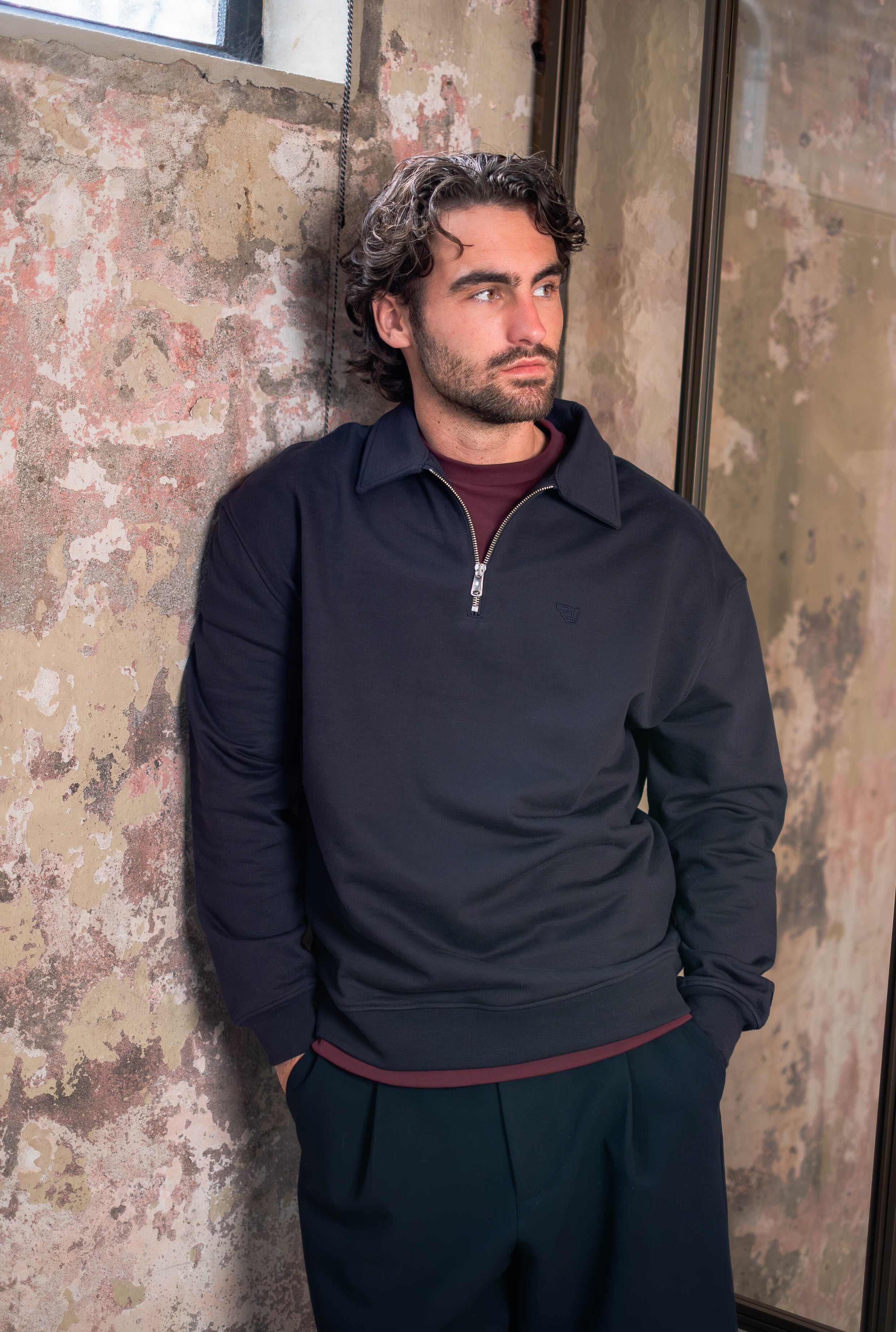 Essential Zip Sweater | Half-Zip Cotton Sweater | Club 24