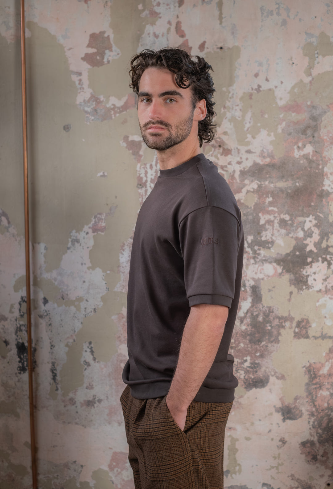 Bruin heren T-shirt | Freedom Fit Tee Club Chocolate | Club 24