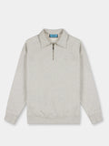 Essential Zip Sweater | Grey Melange - CLUB 24