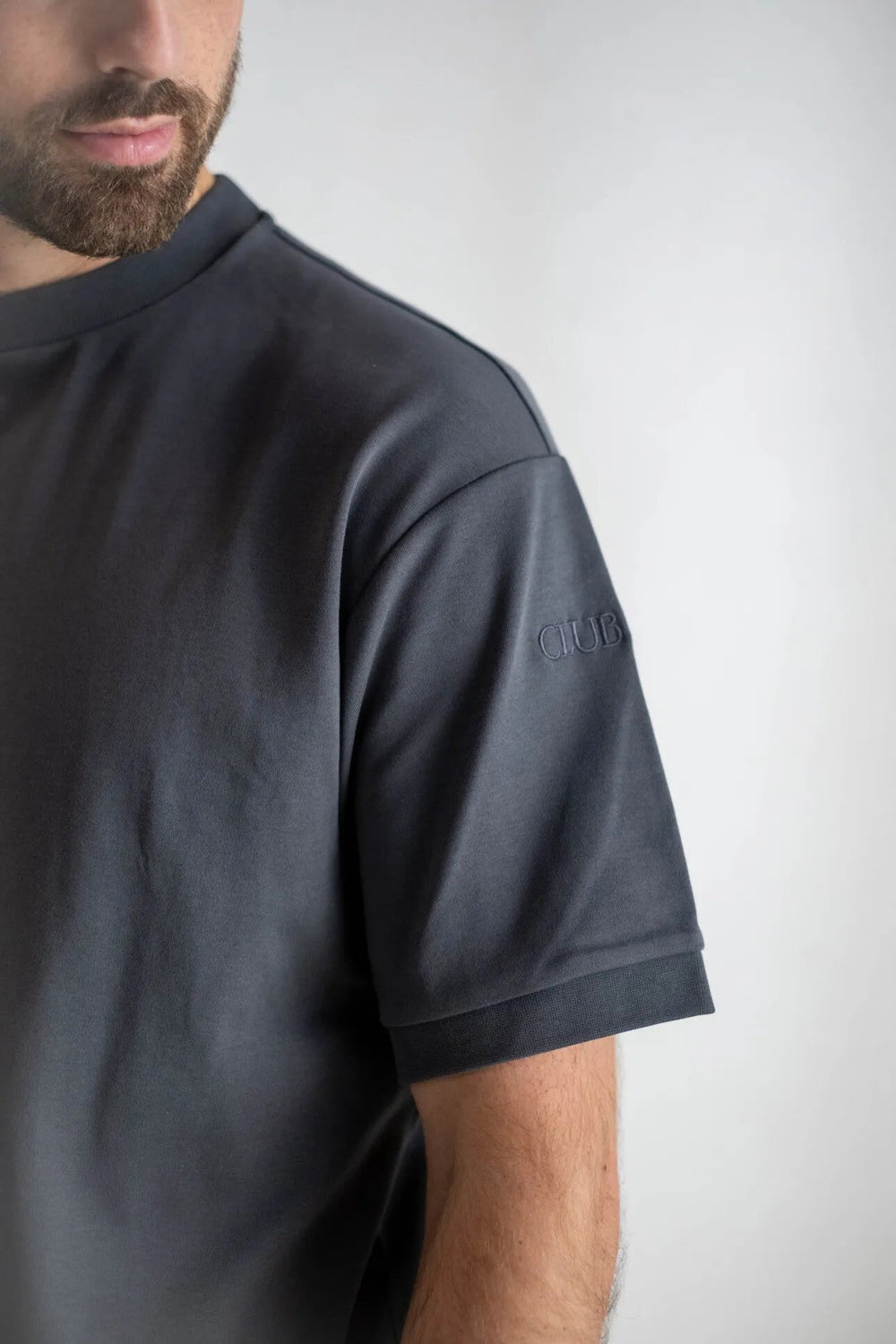 Donkergrijs heren T-shirt | Freedom Fit Tee Club Caviar | Club 24