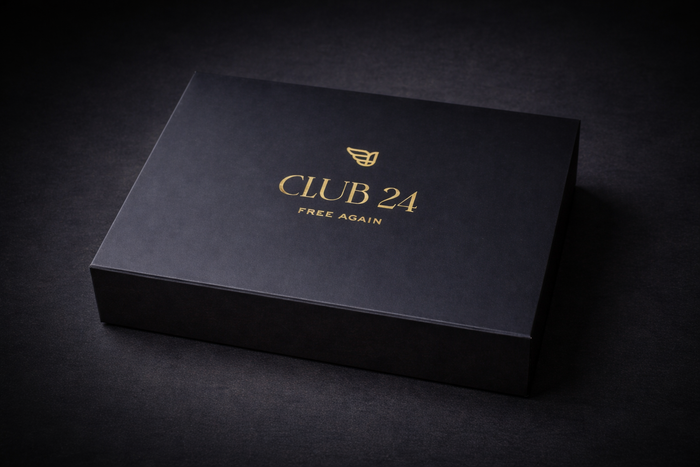 De zwarte Freedom Gift Box met Club 24-logo