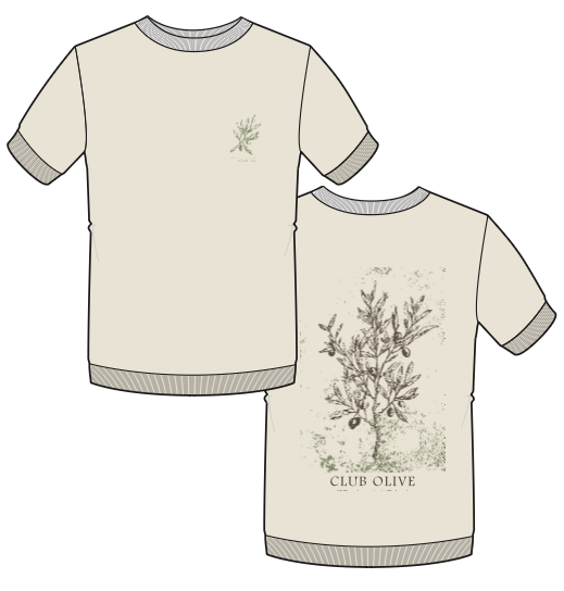 Freedom Fit Lite Tee - Print Olive | White Smoke